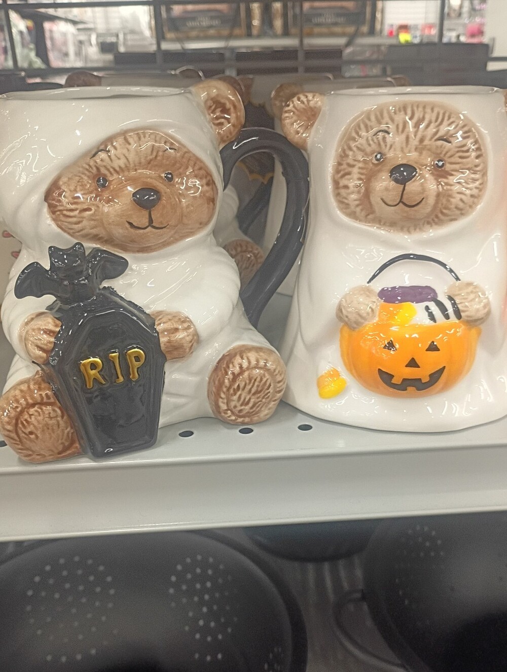 ✨NEW🎃Halloween Teddy Bear Ghost Set Mugs (2)